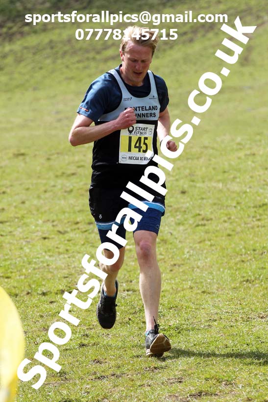 Masters men 2021 NECAA Cross Country Relays, Thornley Farm, Peterlee, Saturday, April 10th. Photo: David T. Hewitson/Sports for All Pics